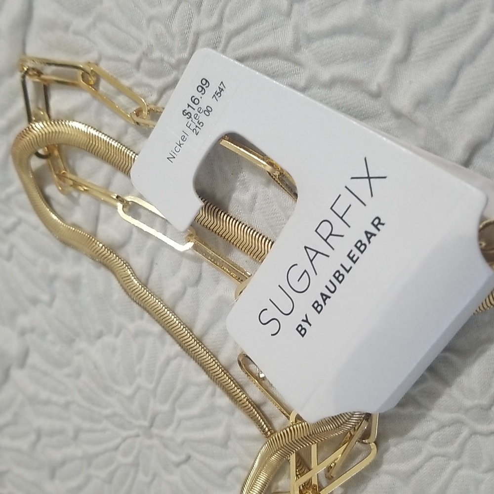 2pc Goldtone Necklaces Sugarfix by Baublebar NWT - Picture 5 of 6